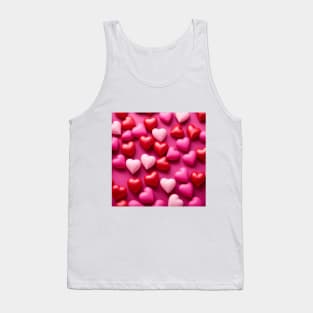 celebrating Valentines day, random floating love hearts Tank Top